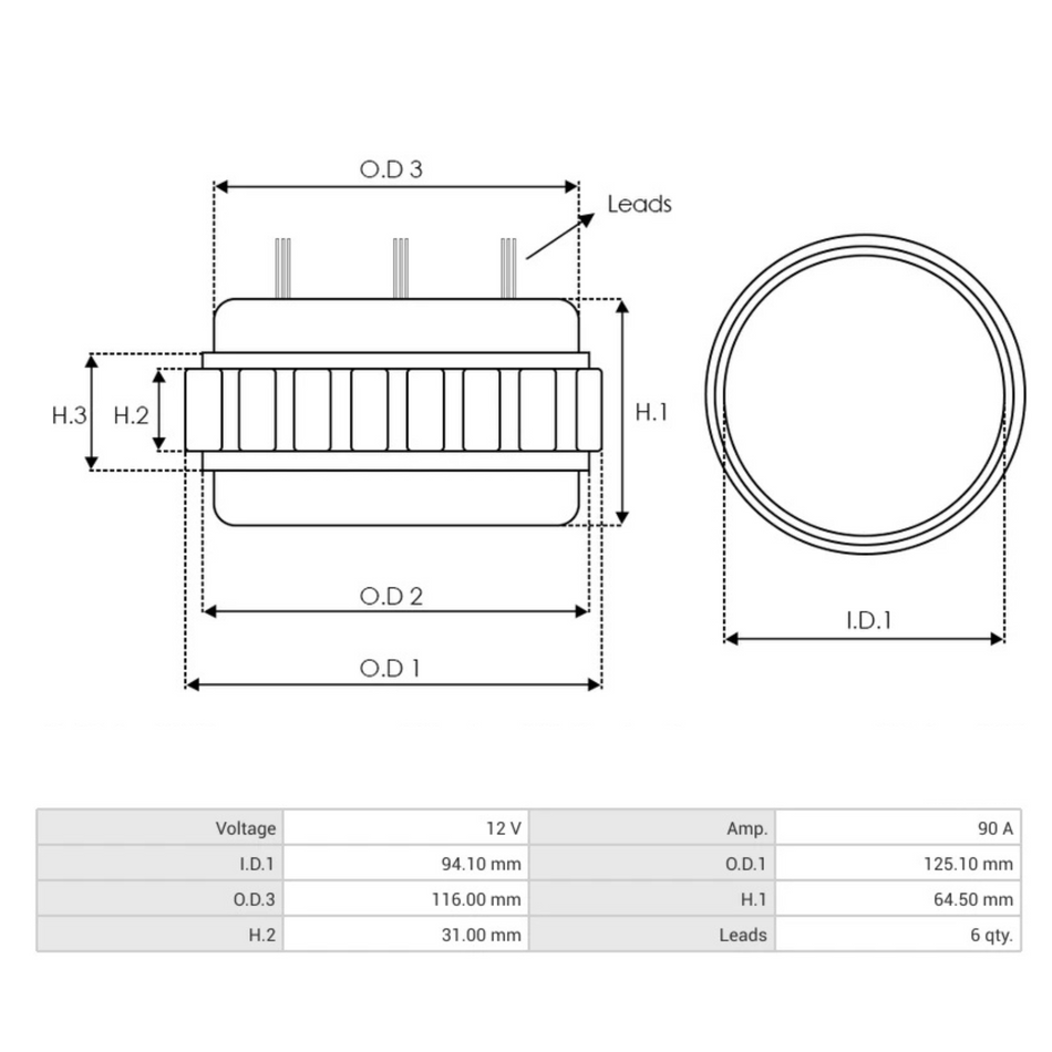 AS0013 Alternator Stator