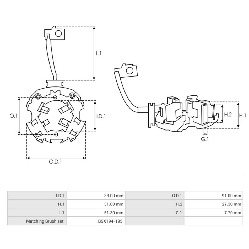 SBH0075 Starter Brush Holder