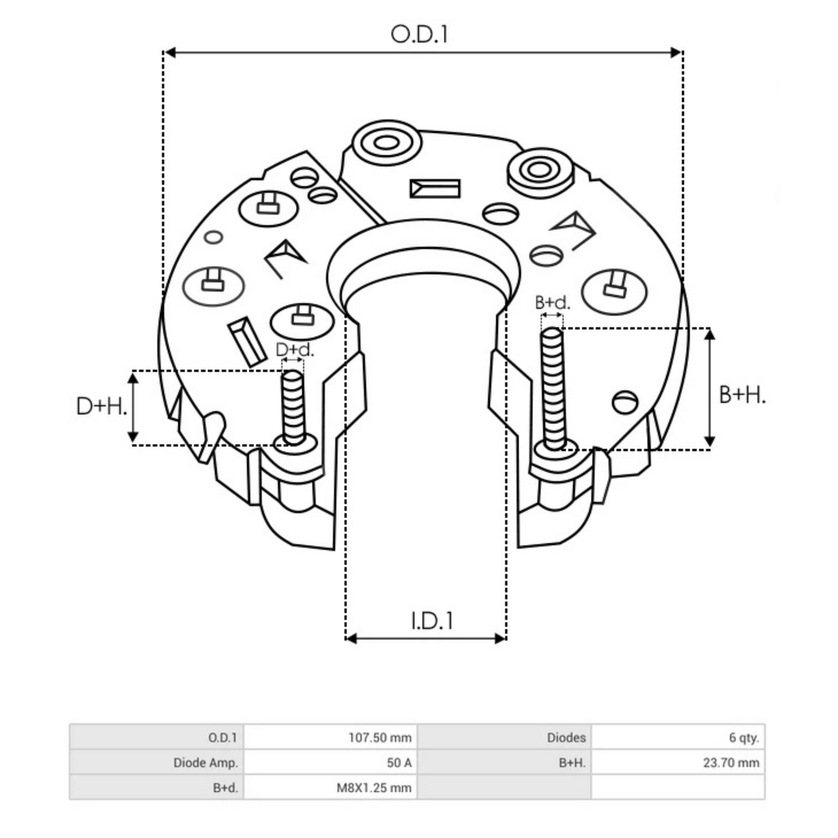 ARC3054 Alternator Rectifier Valeo alternators AUDI VW PASSAT