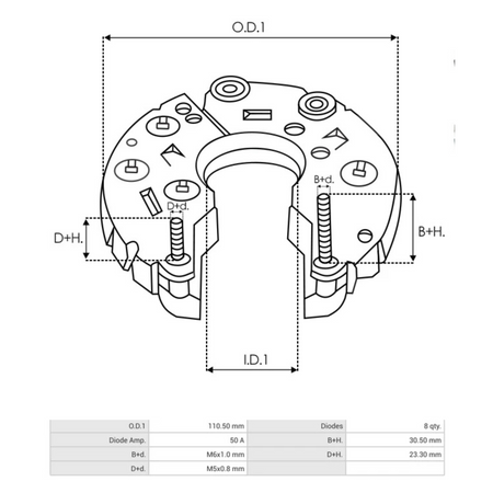 ARC9057 Iskra Letrika Alternator Rectifier