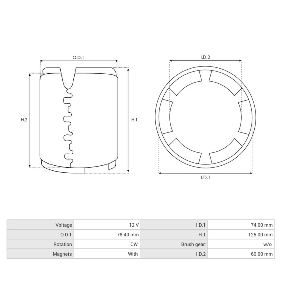 SF0010 Startmotorstator