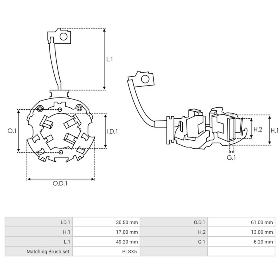 234062 Portaescobillas de arranque