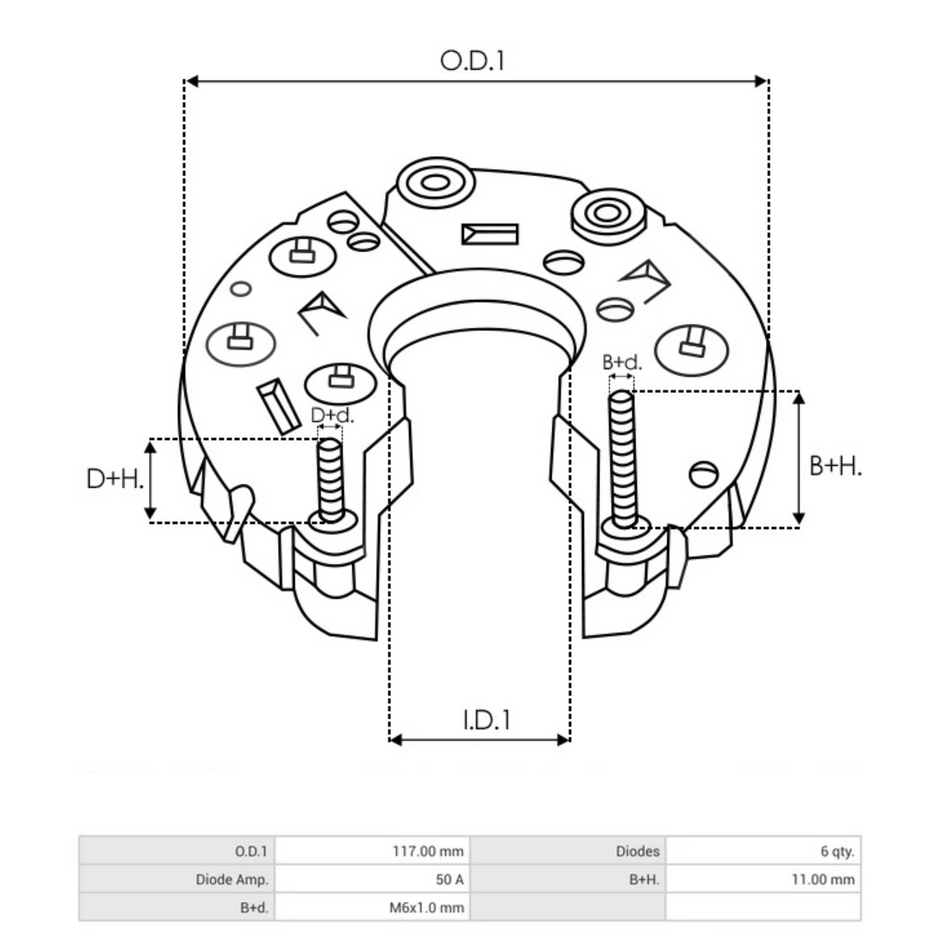 RN-46 Alternator Rectifier Denso mobiletron