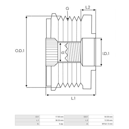AFP3009(INA) Alternator Freewheel Pulley Ina dimensions OEM