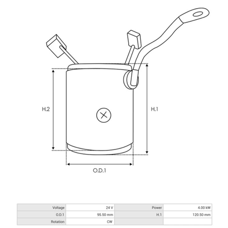SF0016 Starter Stator with brush holder