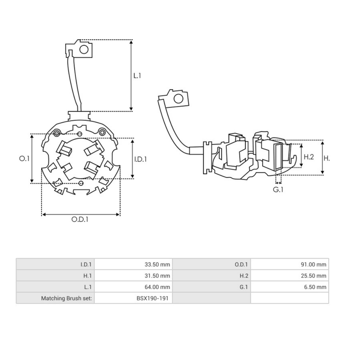 SF0016 Starter Stator with brush holder