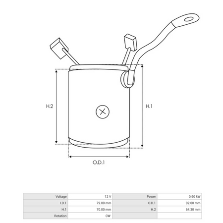 SF0095S Starter stator BOSCH 0001208711 AUDI VW