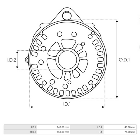 ABR9025(LETRIKA) Iskra Alternator Bracket