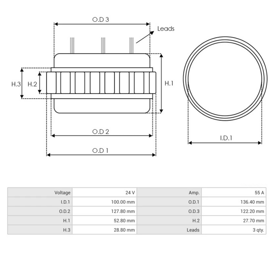 as3003 valeo alternator stator