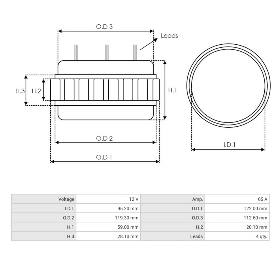 AS5008 MITSUBISHI Alternator Stator