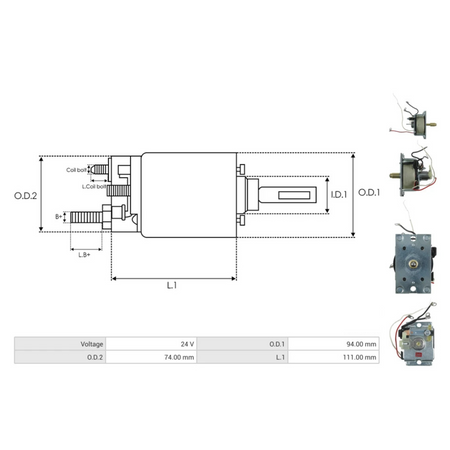 AS-PL Starter Solenoid 24V SS0031 Starter Solenoid Bosch starters